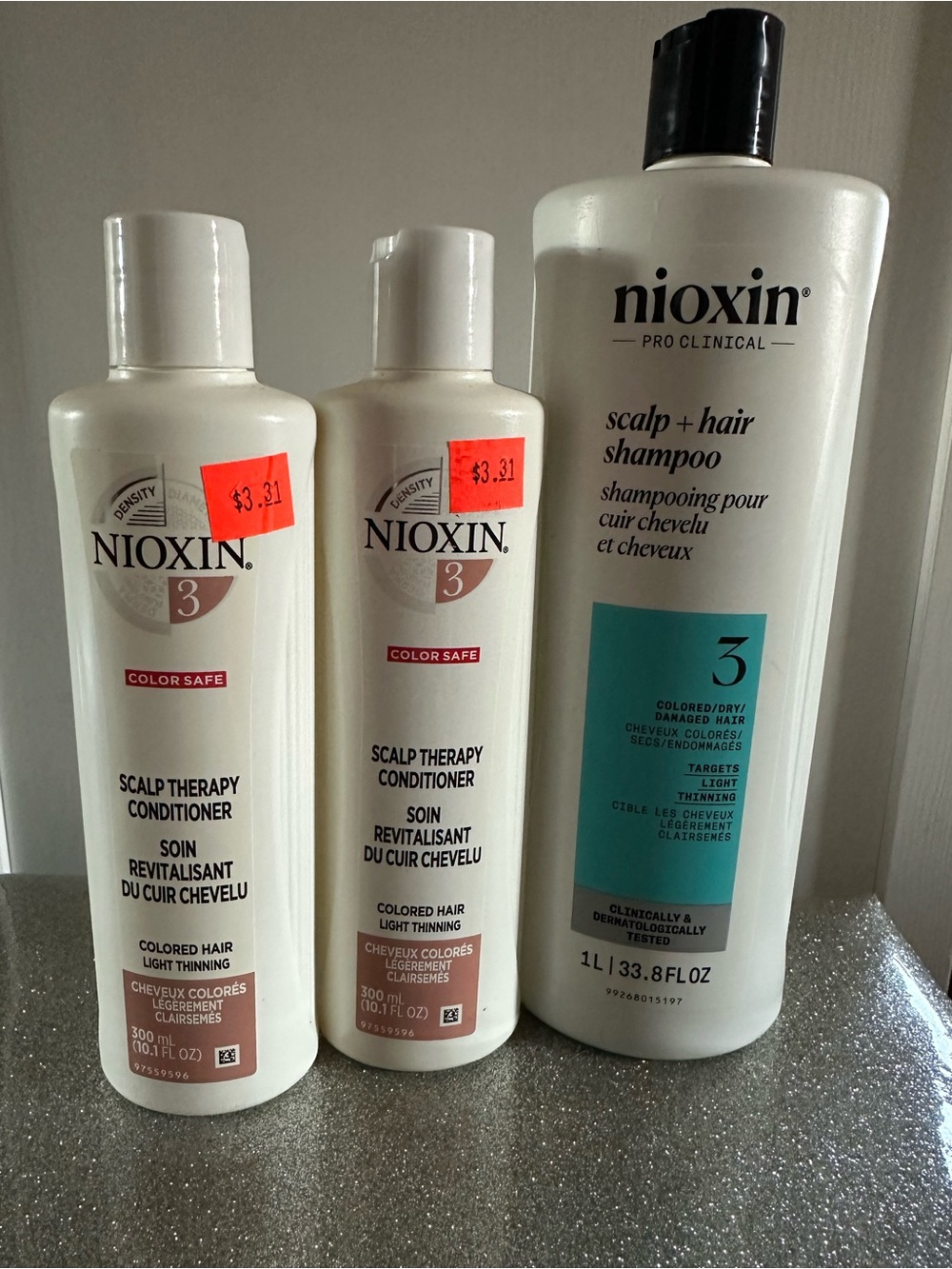 Nioxin Scalp Therapy Conditioner & Scalp + Hair Shampoo — White with Teal Accent